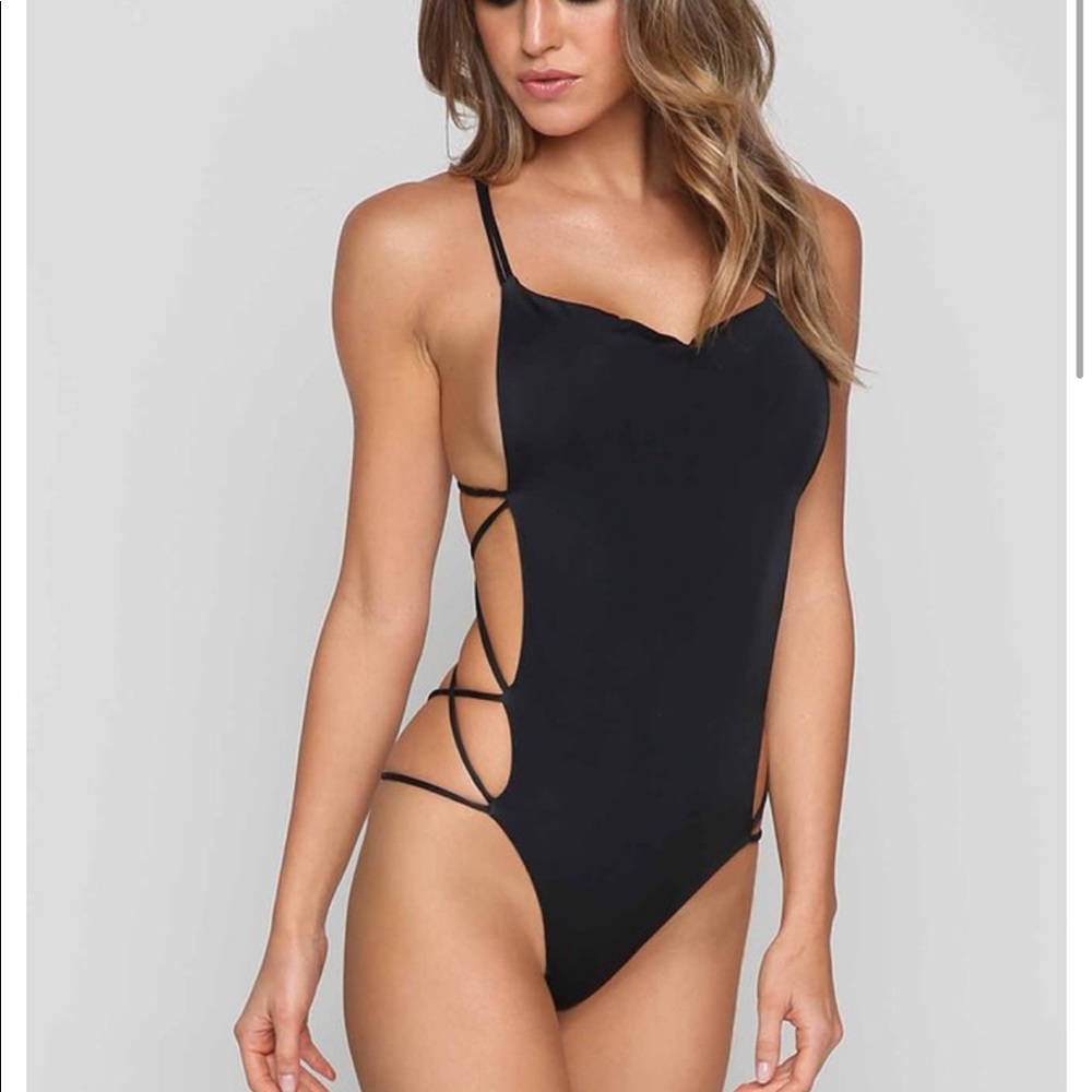 Indah axel black one piece swimsuit xs